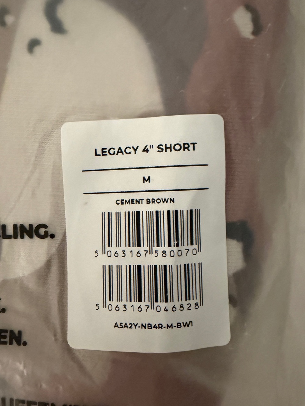 Gymshark Legacy 4" Shorts Cement Brown men’s size medium NWT - Picture 8 of 8
